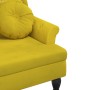 Banco con cojines terciopelo amarillo 120,5x65x75 cm de , Bancos - Ref: Foro24-372146, Precio: 215,51 €, Descuento: %