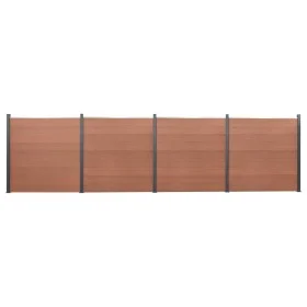 Brown WPC fence panel set 699x186 cm by , fence panels - Ref: Foro24-3211832, Price: 1,00 €, Discount: %