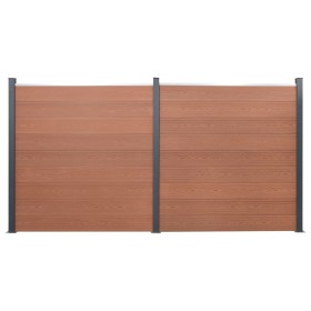 Juego de paneles de valla WPC marrón 353x186 cm de , Paneles de vallas - Ref: Foro24-3211830, Precio: 572,97 €, Descuento: %
