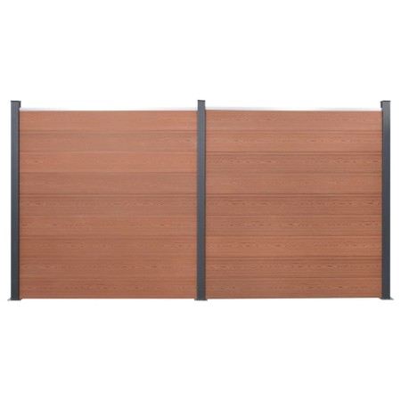Juego de paneles de valla WPC marrón 353x186 cm de , Paneles de vallas - Ref: Foro24-3211830, Precio: 572,97 €, Descuento: %