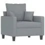 Sessel mit Hocker hellgrauer Stoff 60 cm von , Sofas - Ref: Foro24-3201081, Preis: 198,88 €, Rabatt: %