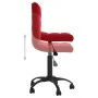 Silla de oficina giratoria de terciopelo rojo tinto de , Sillas de oficina - Ref: Foro24-334362, Precio: 75,08 €, Descuento: %