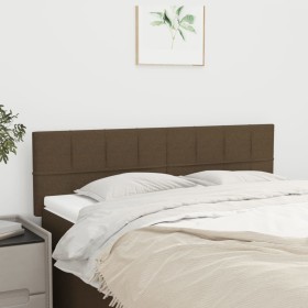 Cabeceros 2 unidades tela marrón oscuro 72x5x78/88 cm de , Cabeceros y pies de cama - Ref: Foro24-346049, Precio: 58,85 €, De...