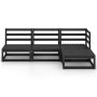 Juego de muebles de jardín 4 piezas negro madera maciza de pino de , Conjuntos de jardín - Ref: Foro24-3075488, Precio: 284,0...