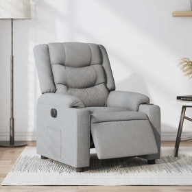 Sillón reclinable eléctrico tela gris claro en Sillones | Comprar online en Foru.es