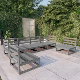 Muebles de jardín 6 piezas gris madera de pino maciza de , Conjuntos de jardín - Ref: Foro24-3075401, Precio: 428,18 €, Descu...
