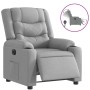 Sillón reclinable eléctrico tela gris claro en Sillones | Comprar online en Foru.es