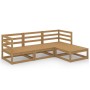 Muebles de jardín 4 piezas marrón miel madera maciza de pino de , Conjuntos de jardín - Ref: Foro24-3075527, Precio: 285,34 €...