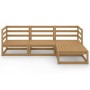 Muebles de jardín 4 piezas marrón miel madera maciza de pino de , Conjuntos de jardín - Ref: Foro24-3075527, Precio: 285,34 €...