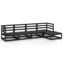 Juego de muebles de jardín 5 piezas negro madera maciza pino de , Conjuntos de jardín - Ref: Foro24-3075538, Precio: 357,78 €...