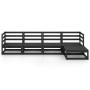 Juego de muebles de jardín 5 piezas negro madera maciza pino de , Conjuntos de jardín - Ref: Foro24-3075538, Precio: 357,78 €...