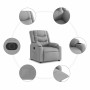 Sillón reclinable eléctrico tela gris claro en Sillones | Comprar online en Foru.es