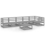 Muebles de jardín 7 piezas gris madera de pino maciza de , Conjuntos de jardín - Ref: Foro24-3075571, Precio: 399,01 €, Descu...