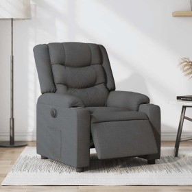 Sillón reclinable eléctrico de tela gris oscuro en Sillones | Comprar online en Foru.es