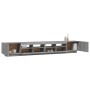 Set muebles TV con LEDs 3 pzas madera contrachapada gris Sonoma de , Muebles TV - Ref: Foro24-3120174, Precio: 158,95 €, Desc...