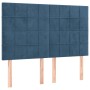 Cabecero con luces LED terciopelo azul oscuro 144x5x118/128 cm de , Cabeceros y pies de cama - Ref: Foro24-3122476, Precio: 8...