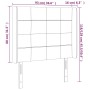 Cabecero con LED de tela gris taupe 93x16x118/128 cm de , Cabeceros y pies de cama - Ref: Foro24-3124034, Precio: 76,46 €, De...