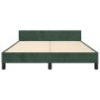 Estructura cama con cabecero terciopelo verde oscuro 140x200 cm de , Camas y somieres - Ref: Foro24-3125760, Precio: 207,41 €...