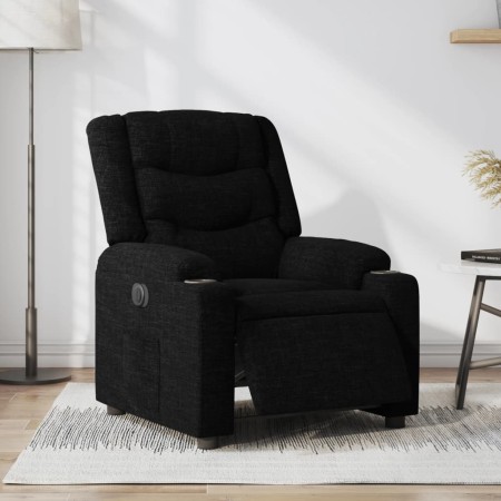 Sillón reclinable eléctrico de tela negro en Sillones | Comprar online en Foru.es