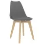 Sillas de comedor 2 unidades plástico gris de vidaXL, Sillas de comedor - Ref: Foro24-244785, Precio: 134,44 €, Descuento: %