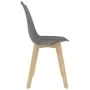 Sillas de comedor 2 unidades plástico gris de vidaXL, Sillas de comedor - Ref: Foro24-244785, Precio: 134,44 €, Descuento: %
