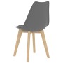 Sillas de comedor 2 unidades plástico gris de vidaXL, Sillas de comedor - Ref: Foro24-244785, Precio: 136,31 €, Descuento: %