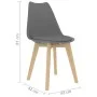 Sillas de comedor 2 unidades plástico gris de vidaXL, Sillas de comedor - Ref: Foro24-244785, Precio: 134,44 €, Descuento: %
