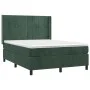 Box spring bed with mattress and LED dark green velvet 140x200cm by , Beds and slatted bases - Ref: Foro24-3139568, Price: 52...