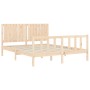 Estructura de cama con cabecero madera maciza 160x200 cm de , Camas y somieres - Ref: Foro24-3192956, Precio: 153,43 €, Descu...