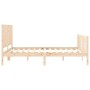 Estructura de cama con cabecero madera maciza 160x200 cm de , Camas y somieres - Ref: Foro24-3192956, Precio: 153,43 €, Descu...