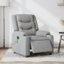 Sillón reclinable de masaje eléctrico tela gris claro en Sillones | Comprar online en Foru.es