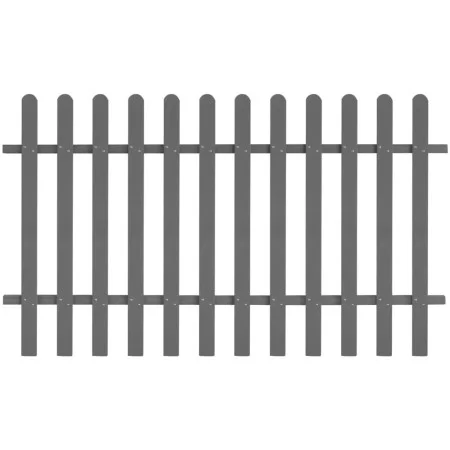 WPC garden picket fence 200x120 cm by vidaXL, fenced with pickets - Ref: Foro24-42821, Price: 100,22 €, Discount: %