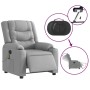 Sillón reclinable de masaje eléctrico tela gris claro en Sillones | Comprar online en Foru.es