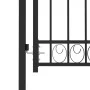 Garden gate with upper arch black steel 100x125 cm by , garden gates - Ref: Foro24-146369, Price: 170,80 €, Discount: %