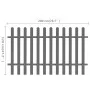 WPC garden picket fence 200x120 cm by vidaXL, fenced with pickets - Ref: Foro24-42821, Price: 100,22 €, Discount: %