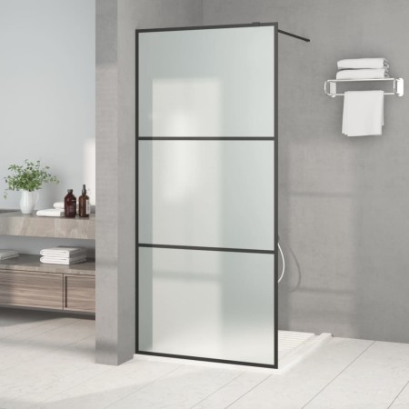 Mampara de ducha vidrio ESG esmerilado negro 90x195 cm de , Paredes y mamparas de ducha - Ref: Foro24-152111, Precio: 168,07 ...