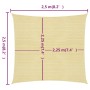 Toldo de vela HDPE beige 160 g/m² 2,5x2,5 m de , Sombrillas - Ref: Foro24-311108, Precio: 21,07 €, Descuento: %