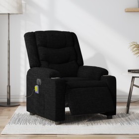 Sillón reclinable de masaje eléctrico tela negro en Sillones | Comprar online en Foru.es