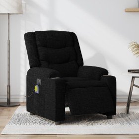 Sillón reclinable de masaje eléctrico tela negro en Sillones | Comprar online en Foru.es