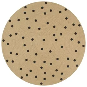 Alfombra de yute tejida a mano con estampado de lunares 120 cm de , Alfombras - Ref: Foro24-133687, Precio: 36,01 €, Descuent...