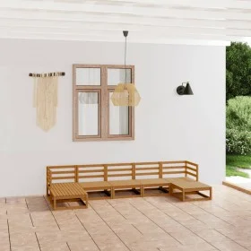 Juego de muebles de jardín 7 piezas madera maciza de pino de , Conjuntos de jardín - Ref: Foro24-3076077, Precio: 471,05 €, D...