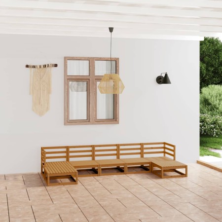 Juego de muebles de jardín 7 piezas madera maciza de pino de , Conjuntos de jardín - Ref: Foro24-3076077, Precio: 464,06 €, D...