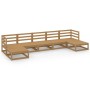 Juego de muebles de jardín 7 piezas madera maciza de pino de , Conjuntos de jardín - Ref: Foro24-3076077, Precio: 464,06 €, D...