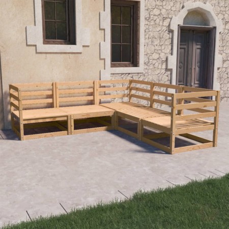 Juego de muebles de jardín 5 piezas madera maciza de pino de , Conjuntos de jardín - Ref: Foro24-3075724, Precio: 277,63 €, D...