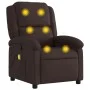 Sillón de masaje reclinable de tela marrón oscuro de , Sillones - Ref: Foro24-371768, Precio: 206,24 €, Descuento: %