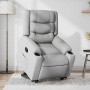 Sillón reclinable elevable de tela gris claro en Sillones | Comprar online en Foru.es