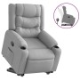 Sillón reclinable elevable de tela gris claro en Sillones | Comprar online en Foru.es