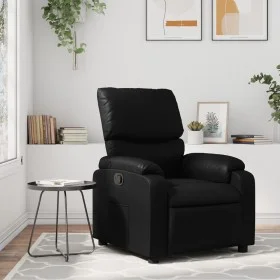 Sillón reclinable de cuero sintético negro de , Sillones - Ref: Foro24-373434, Precio: 211,76 €, Descuento: %