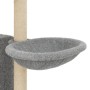 Rascador para gatos con postes de sisal gris claro 131 cm en Mobiliario para gatos | Comprar online en Foru.es