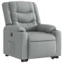 Sillón reclinable elevable de tela gris claro en Sillones | Comprar online en Foru.es